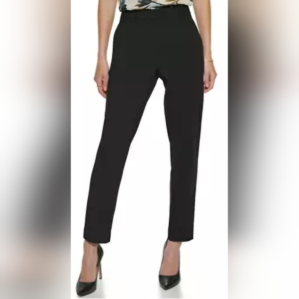DKNY Dress Pants - Black - Straight Leg - Front Zipper - Size 10.
